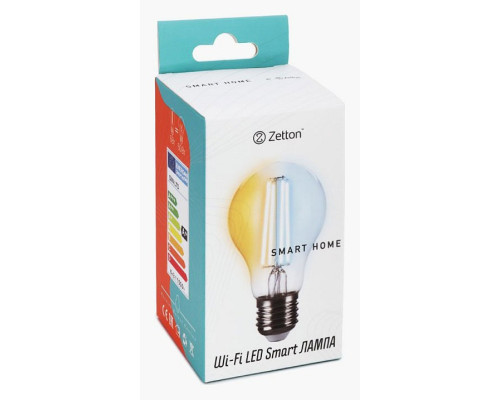 Лампа светодиодная с управлением через Wi-Fi Zetton Smart Wi-Fi Bulb E27 5Вт 2200-6500K ZTSHLBWCWE271RU Лампа светодиодная с управлением через Wi-Fi Zetton Smart Wi-Fi Bulb E27 5Вт 2200-6500K ZTSHLBWCWE271RU