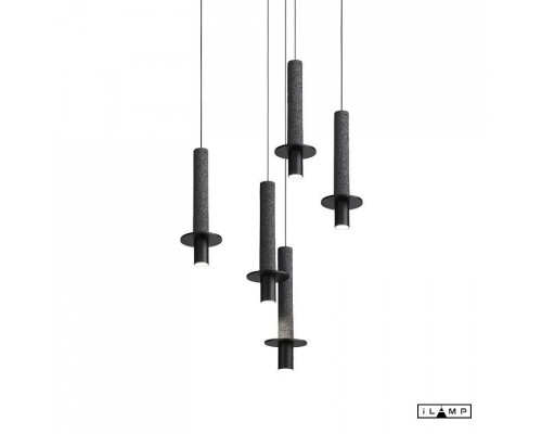 Подвесной светильник iLamp Lofty 10704P/1-D150 BK-GR Подвесной светильник iLamp Lofty 10704P/1-D150 BK-GR
