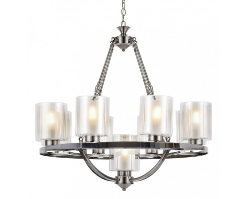 Подвесная люстра LUMINA DECO Santini LDP 1220-9 CHR+WT Подвесная люстра LUMINA DECO Santini LDP 1220-9 CHR+WT