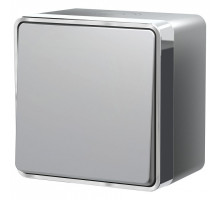 Выключатель одноклавишный влагозащищенный Werkel Gallant (серебряный) W5010206
