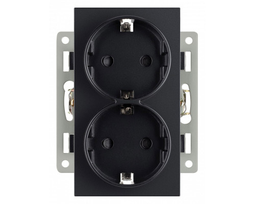 Розетка двойная с заземлением и со шторкой, без рамки Arlight SCT 043765 Розетка двойная с заземлением и со шторкой, без рамки Arlight SCT 043765