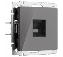 Розетка Ethernet RJ-45 без рамки Werkel графит акрил W1181044