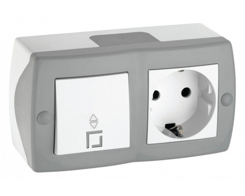 Блок с розеткой и выключателем Mono Electric Octans IP20 104-020001-186 Блок с розеткой и выключателем Mono Electric Octans IP20 104-020001-186