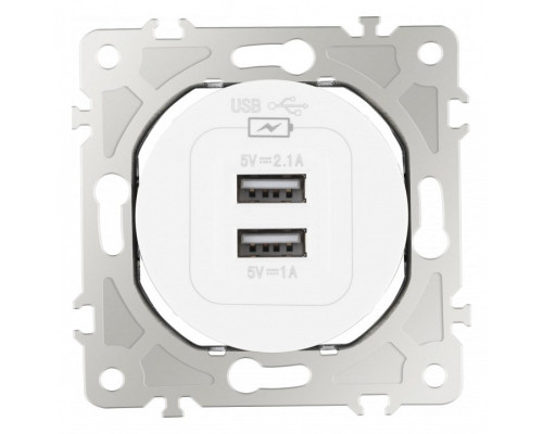 Розетка USB, без рамки Arte Milano am-202 202.46-1.white Розетка USB, без рамки Arte Milano am-202 202.46-1.white
