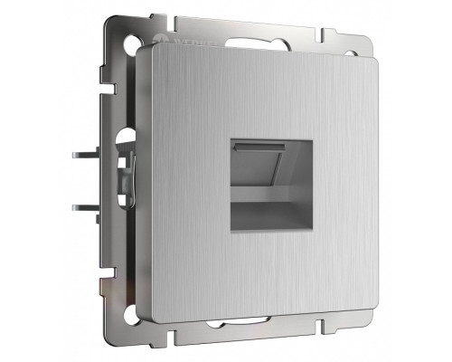 Розетка Ethernet RJ-45 без рамки Werkel cеребряный рифленый W1181009 Розетка Ethernet RJ-45 без рамки Werkel cеребряный рифленый W1181009