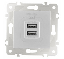 Розетка USB, без рамки Arte Milano am-203 203.46-1.silver