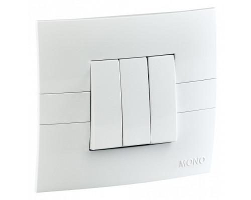 Выключатель трехклавишный Mono Electric Eсо 101-010101-114 Выключатель трехклавишный Mono Electric Eсо 101-010101-114