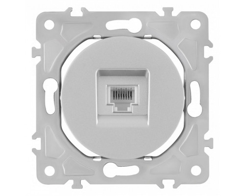 Розетка Ethernet RJ-45 без рамки Arte Milano am-202 202.45-1.silver Розетка Ethernet RJ-45 без рамки Arte Milano am-202 202.45-1.silver